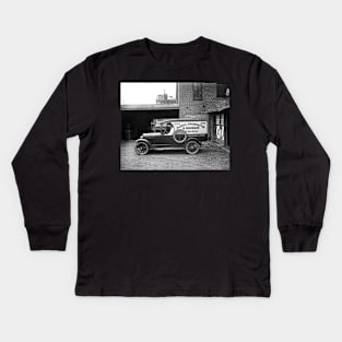 Butcher Delivery Truck, 1926. Vintage Photo Kids Long Sleeve T-Shirt